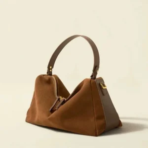 Fashion wome's Boston Tote Soft Matte Suede Cow Leather Handbag Shoulder Crossbody Bag For Female Black Brown Messenger Bag