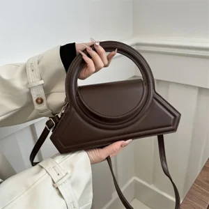 Solid Color Pu Leather Elegant Tote Bag, Versatile; Vintage Small Square Bag, Stylish Shoulder Crossbody Bag for Work Occasions