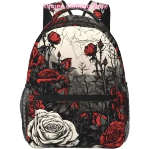 Vintage Roses Lightweight Laptop Backpack Lightweight Multipurpose Travel Casual Daypack Unisex College Backapcks for Men Women