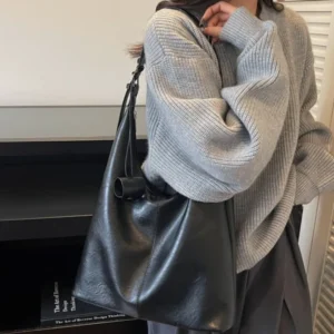 Women's Fashionable Tote Bag, Casual Versatile Zipper Shoulder Bag for Daily Used, Trendy All-match Commuter Bag